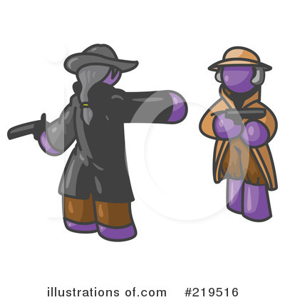 Royalty-Free (RF) Duel Clipart Illustration by Leo Blanchette - Stock Sample #219516