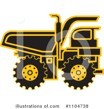 Royalty-Free (RF) Dump Truck Clipart Illustration by Lal Perera - Stock Sample #1104738