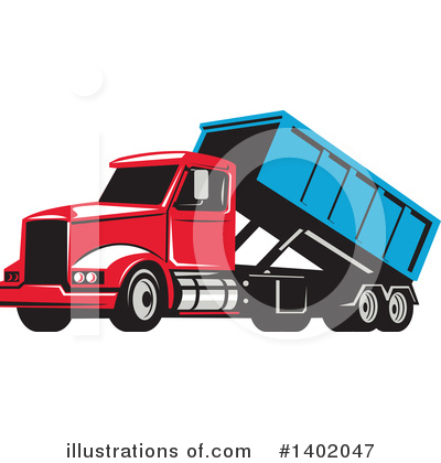Dump Truck Clipart #1402047 by patrimonio