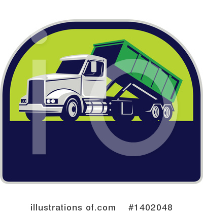 Dump Truck Clipart #1402048 by patrimonio