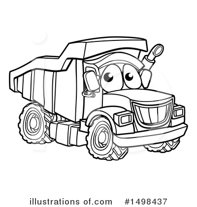 Dump Truck Clipart #1498437 by AtStockIllustration
