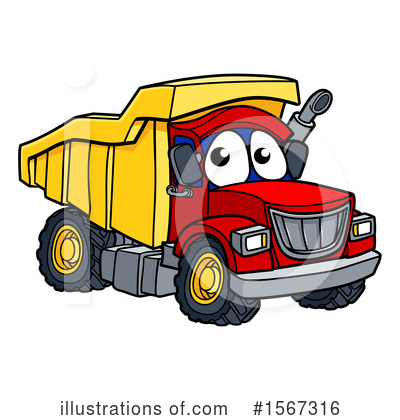 Royalty-Free (RF) Dump Truck Clipart Illustration by AtStockIllustration - Stock Sample #1567316