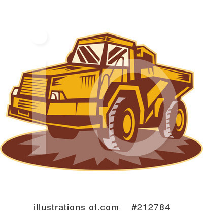 Royalty-Free (RF) Dump Truck Clipart Illustration by patrimonio - Stock Sample #212784