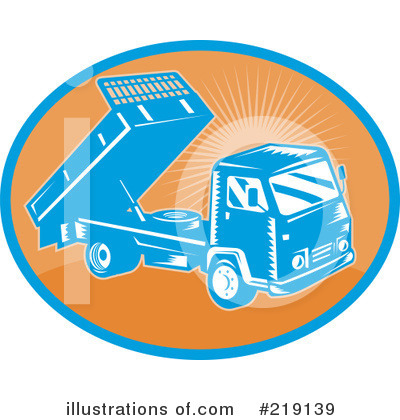 Royalty-Free (RF) Dump Truck Clipart Illustration by patrimonio - Stock Sample #219139