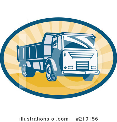Royalty-Free (RF) Dump Truck Clipart Illustration by patrimonio - Stock Sample #219156