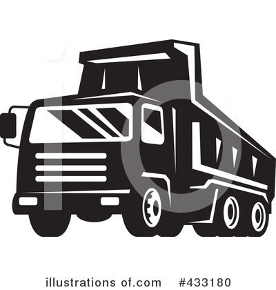 Royalty-Free (RF) Dump Truck Clipart Illustration by patrimonio - Stock Sample #433180