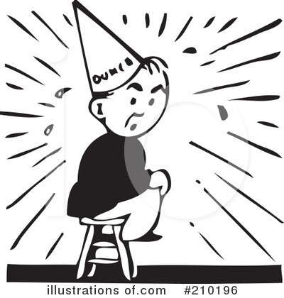 Royalty-Free (RF) Dunce Clipart Illustration by BestVector - Stock Sample #210196