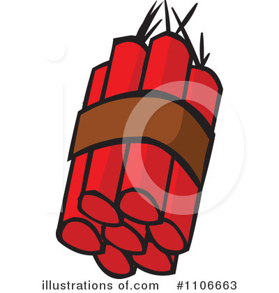 Royalty-Free (RF) Dynamite Clipart Illustration by Cartoon Solutions - Stock Sample #1106663