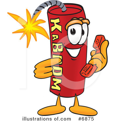 Royalty-Free (RF) Dynamite Clipart Illustration by Mascot Junction - Stock Sample #6875