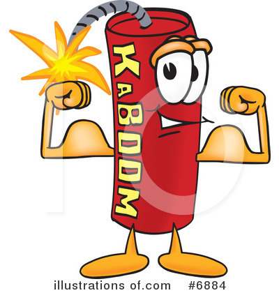 Royalty-Free (RF) Dynamite Clipart Illustration by Mascot Junction - Stock Sample #6884