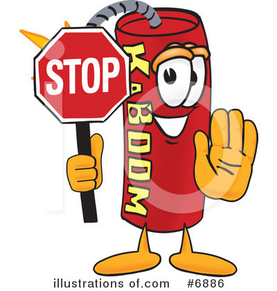 Royalty-Free (RF) Dynamite Clipart Illustration by Mascot Junction - Stock Sample #6886