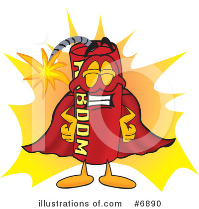 Royalty-Free (RF) Dynamite Clipart Illustration by Mascot Junction - Stock Sample #6890