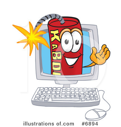 Royalty-Free (RF) Dynamite Clipart Illustration by Mascot Junction - Stock Sample #6894