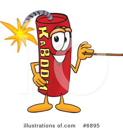 Royalty-Free (RF) Dynamite Clipart Illustration by Mascot Junction - Stock Sample #6895