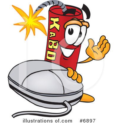 Royalty-Free (RF) Dynamite Clipart Illustration by Mascot Junction - Stock Sample #6897