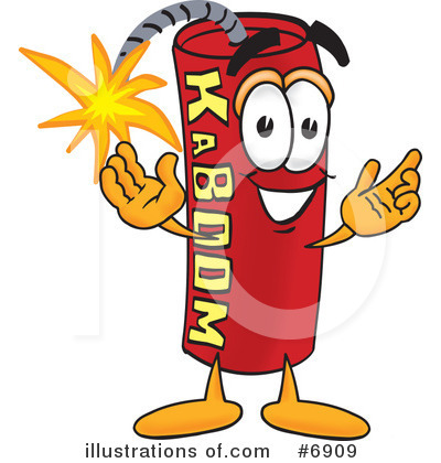 Royalty-Free (RF) Dynamite Clipart Illustration by Mascot Junction - Stock Sample #6909