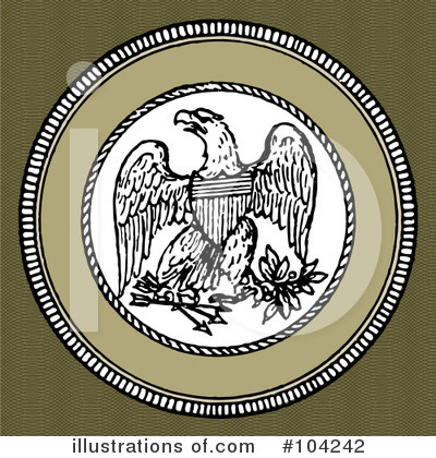 Royalty-Free (RF) Eagle Clipart Illustration by BestVector - Stock Sample #104242
