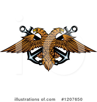 Royalty-Free (RF) Eagle Clipart Illustration by Vector Tradition SM - Stock Sample #1207650