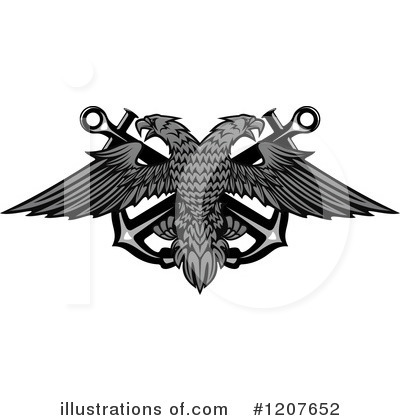 Royalty-Free (RF) Eagle Clipart Illustration by Vector Tradition SM - Stock Sample #1207652