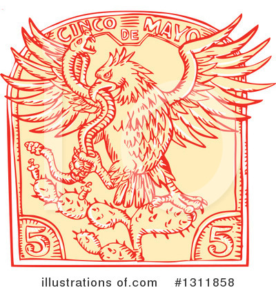 Royalty-Free (RF) Eagle Clipart Illustration by patrimonio - Stock Sample #1311858