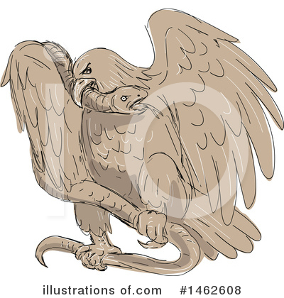 Royalty-Free (RF) Eagle Clipart Illustration by patrimonio - Stock Sample #1462608
