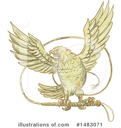 Royalty-Free (RF) Eagle Clipart Illustration by patrimonio - Stock Sample #1483071
