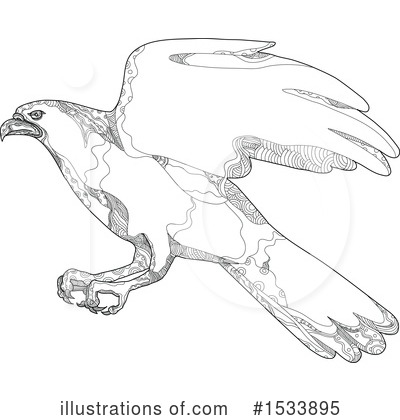 Royalty-Free (RF) Eagle Clipart Illustration by patrimonio - Stock Sample #1533895