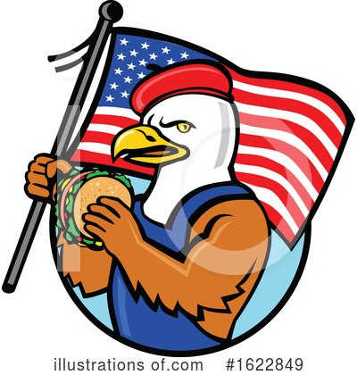 Royalty-Free (RF) Eagle Clipart Illustration by patrimonio - Stock Sample #1622849