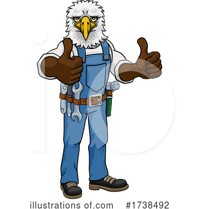 Royalty-Free (RF) Eagle Clipart Illustration by AtStockIllustration - Stock Sample #1738492