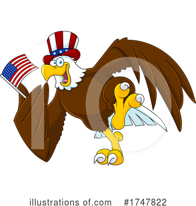 American Flag Clipart #1747822 by Hit Toon