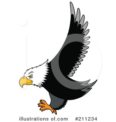 Royalty-Free (RF) Eagle Clipart Illustration by visekart - Stock Sample #211234