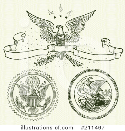 Royalty-Free (RF) Eagle Clipart Illustration by BestVector - Stock Sample #211467