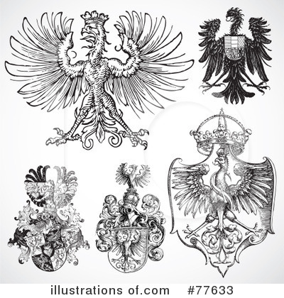 Royalty-Free (RF) Eagle Clipart Illustration by BestVector - Stock Sample #77633