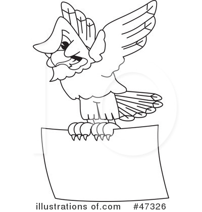 Royalty-Free (RF) Eagle Mascot Clipart Illustration by Mascot Junction - Stock Sample #47326
