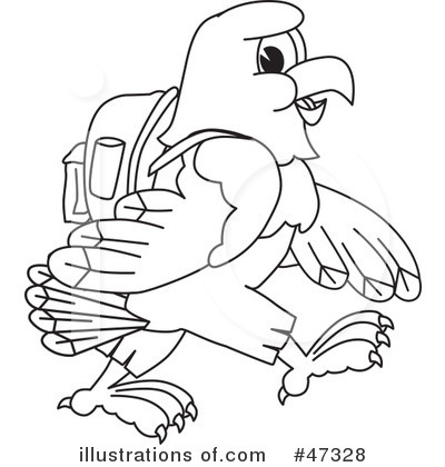 Royalty-Free (RF) Eagle Mascot Clipart Illustration by Mascot Junction - Stock Sample #47328