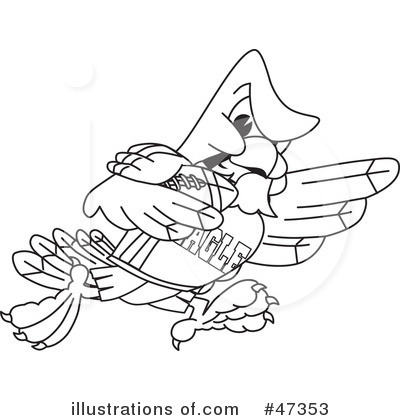 Royalty-Free (RF) Eagle Mascot Clipart Illustration by Mascot Junction - Stock Sample #47353