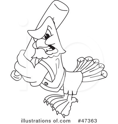 Royalty-Free (RF) Eagle Mascot Clipart Illustration by Mascot Junction - Stock Sample #47363