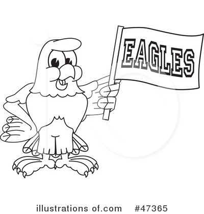 Royalty-Free (RF) Eagle Mascot Clipart Illustration by Mascot Junction - Stock Sample #47365