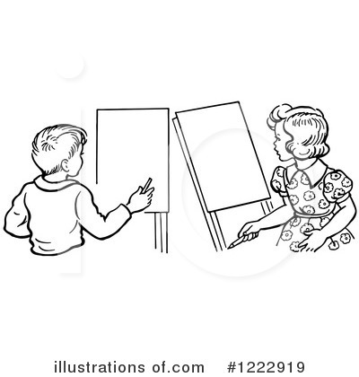 Royalty-Free (RF) Easel Clipart Illustration by Picsburg - Stock Sample #1222919