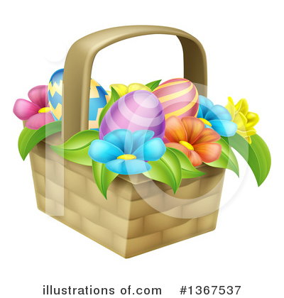 Easter Basket Clipart #1367537 by AtStockIllustration