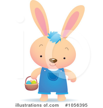 Royalty-Free (RF) Easter Bunny Clipart Illustration by Qiun - Stock Sample #1056395