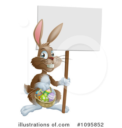 Royalty-Free (RF) Easter Bunny Clipart Illustration by AtStockIllustration - Stock Sample #1095852