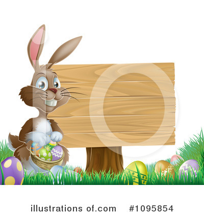 Royalty-Free (RF) Easter Bunny Clipart Illustration by AtStockIllustration - Stock Sample #1095854