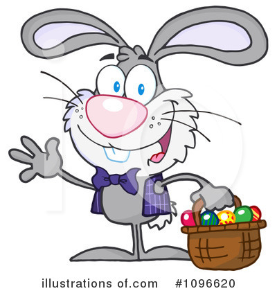 Royalty-Free (RF) Easter Bunny Clipart Illustration by Hit Toon - Stock Sample #1096620