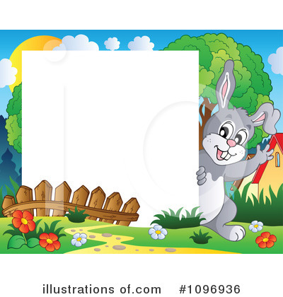 Royalty-Free (RF) Easter Bunny Clipart Illustration by visekart - Stock Sample #1096936