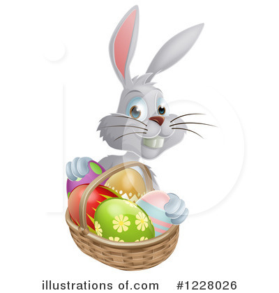 Royalty-Free (RF) Easter Bunny Clipart Illustration by AtStockIllustration - Stock Sample #1228026