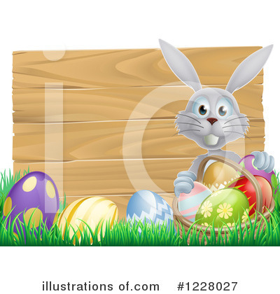 Royalty-Free (RF) Easter Bunny Clipart Illustration by AtStockIllustration - Stock Sample #1228027