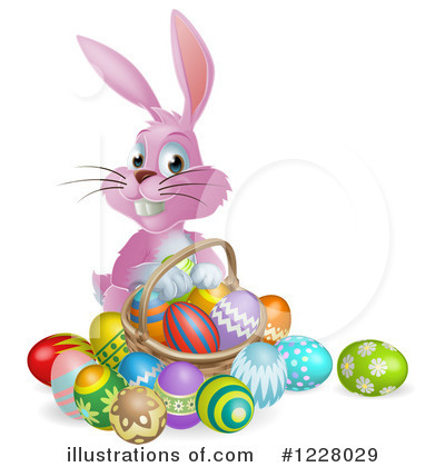 Royalty-Free (RF) Easter Bunny Clipart Illustration by AtStockIllustration - Stock Sample #1228029
