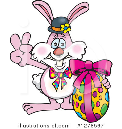 Royalty-Free (RF) Easter Bunny Clipart Illustration by Dennis Holmes Designs - Stock Sample #1278567