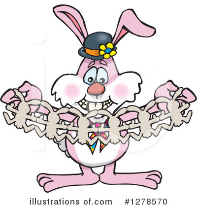 Royalty-Free (RF) Easter Bunny Clipart Illustration by Dennis Holmes Designs - Stock Sample #1278570